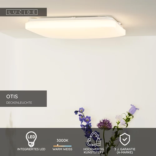 Lucide OTIS - Deckenleuchte - LED - 1x42W 3000K - Opal - USP